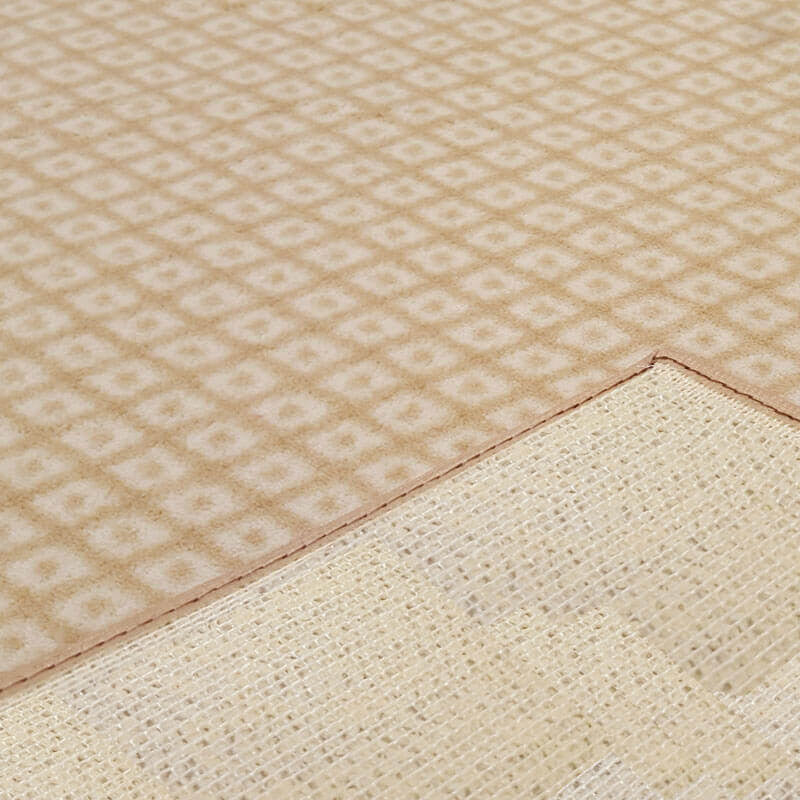 Diamond Pattern 3/8 Thick Indoor Area Rug Carpet, Eggshell, 10x10