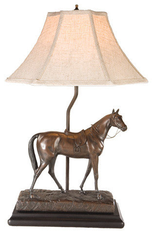 Medium English Saddle Horse Lamp