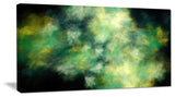 Perfect Green Starry Sky, Oversized Abstract Canvas Wall Art, 60x28