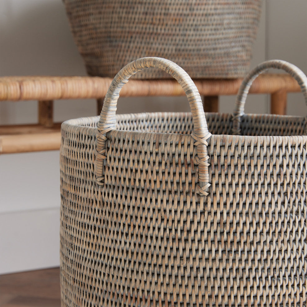 Burma Rattan Orchard Baskets, Set of 2