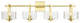 Innovations 312-4W-SG-CL-LED 4-Light Bath Vanity Light, Satin Gold