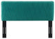 Headboard, Full Queen Size, Velvet, Teal Blue, Modern Contemporary, Bedroom