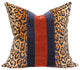 Dann Foley Lifestyle-Jaguar-Printed Pillow-24" x 24"-Carmine Red-Navy Blue