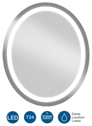 Captarent Collection 60" x 36" Rectangular Illuminated Integrated LED Mirror, 30 in X 1.61 in X 36 in