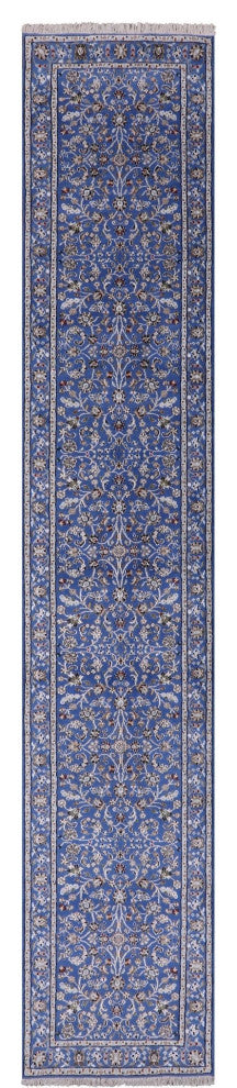 Runner Persian Nain Handmade Wool and Silk Rug 2' 7" X 13' 11" Q11640