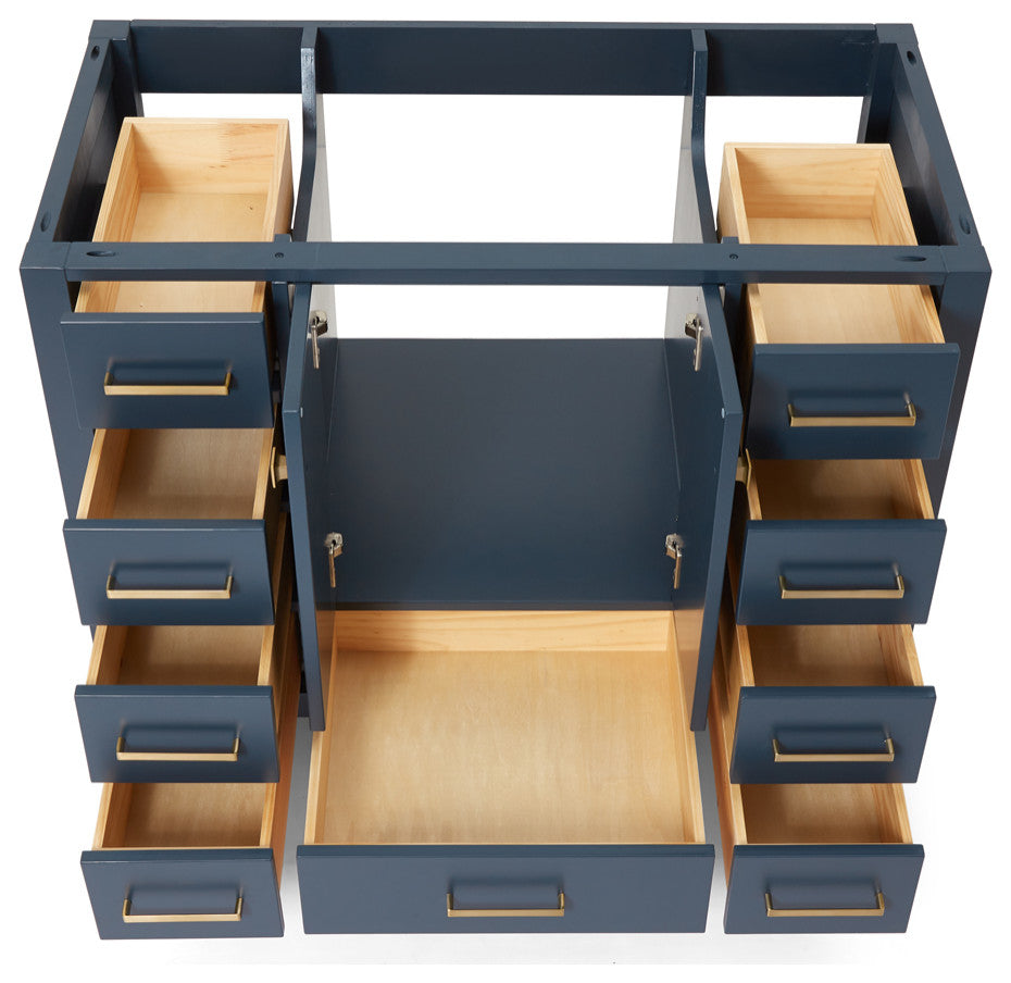 ARIEL Cambridge 42" Single Sink Bathroom Vanity Base Midnight Blue