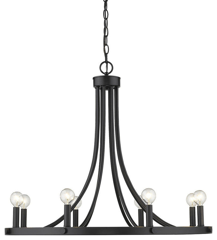 Sawyer 8-Light Matte Black Chandelier