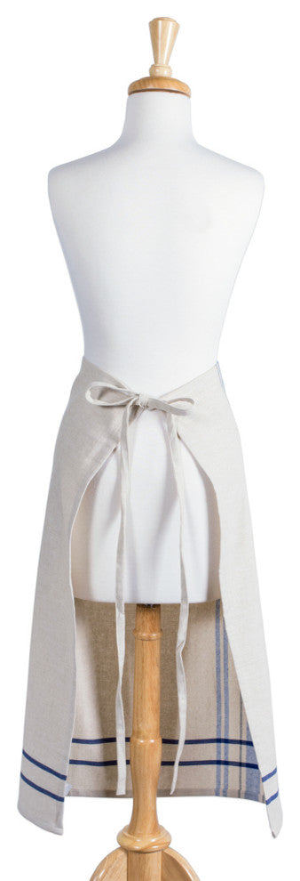 Nautical Blue French Stripe Bistro Apron