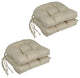 16" Spun Premium Outdoor U-Shaped Tufted Chair Cushions, Set of 4, Newfound Ecru