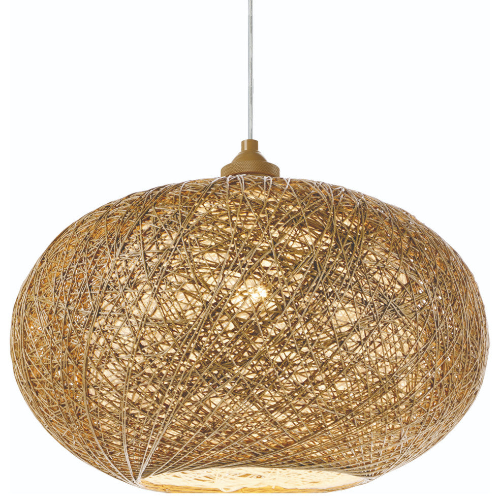 Maxim 14402 Bali 16" Woven String Dual Shade Pendant - Natural