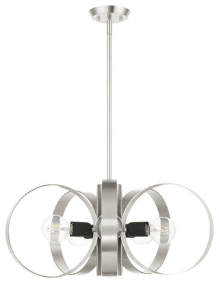 Brushed Nickel Industrial, Modern, Nostalgic, Rustic, Loft Chandelier