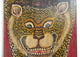 Consigned Painted Wood Leopard Panel 1