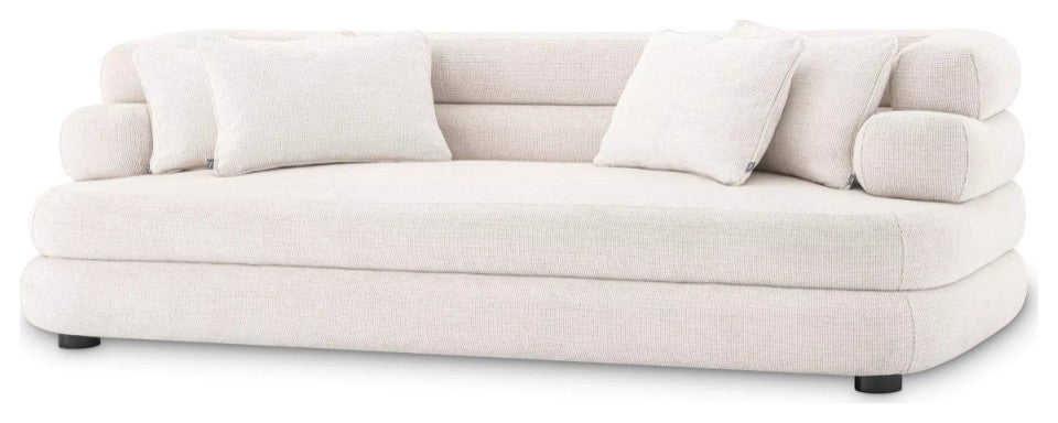 Off-White 4-Seater Fabric Sofa | Eichholtz Malaga