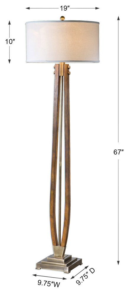 Uttermost Boydton Burnished Wood Floor Lamp