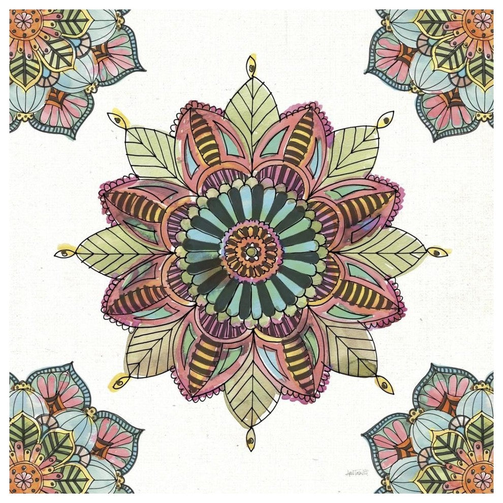 "Mandala Morning VI" Digital Paper Print by Anne Tavoletti, 38"x38"