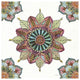 "Mandala Morning VI" Digital Paper Print by Anne Tavoletti, 38"x38"