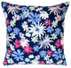 Indoor Ink Outburst Flowers In Navy Blue 20x20 Throw Pillow, Pillow Cover Only