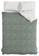 Deny Designs Little Arrow Design Co Farmhouse Diamonds Sage Bed in a Bag, Queen
