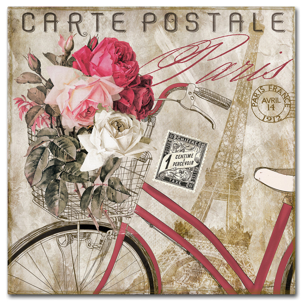 Color Bakery 'Postale Paris I' Canvas Art, 24"x24"