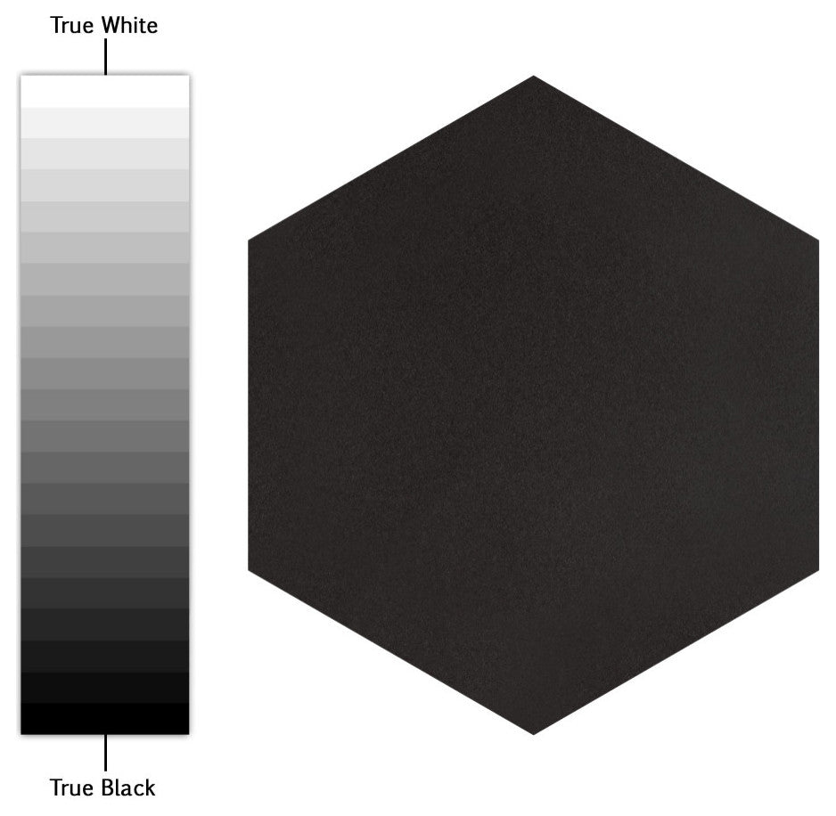 Textile Basic Grand Hex Black Porcelain Floor and Wall Tile Sample
