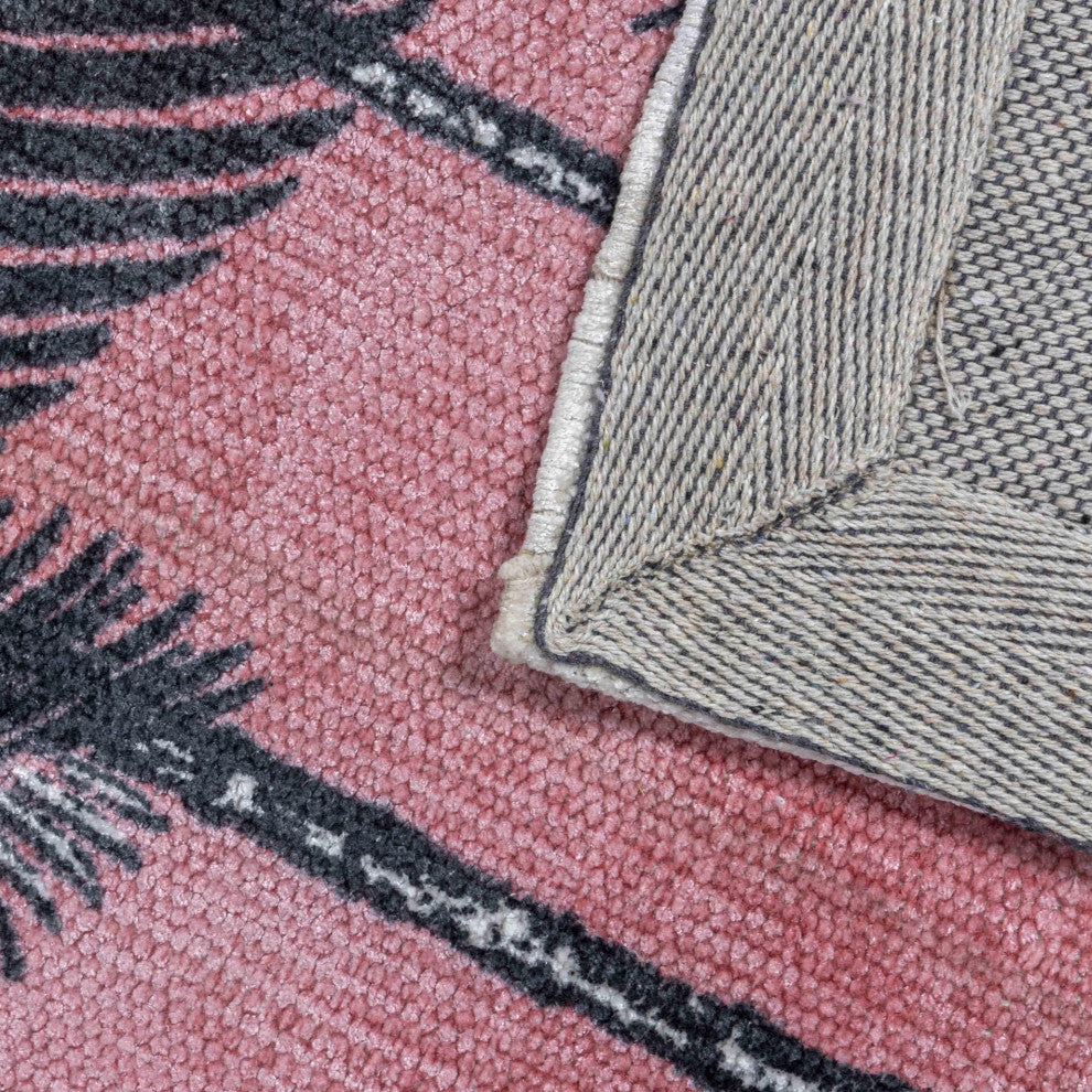 Palm Beach Gray/Pink 5'x8' Area Rug