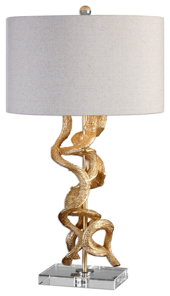 Uttermost Twisted Vines Table Lamp, Gold