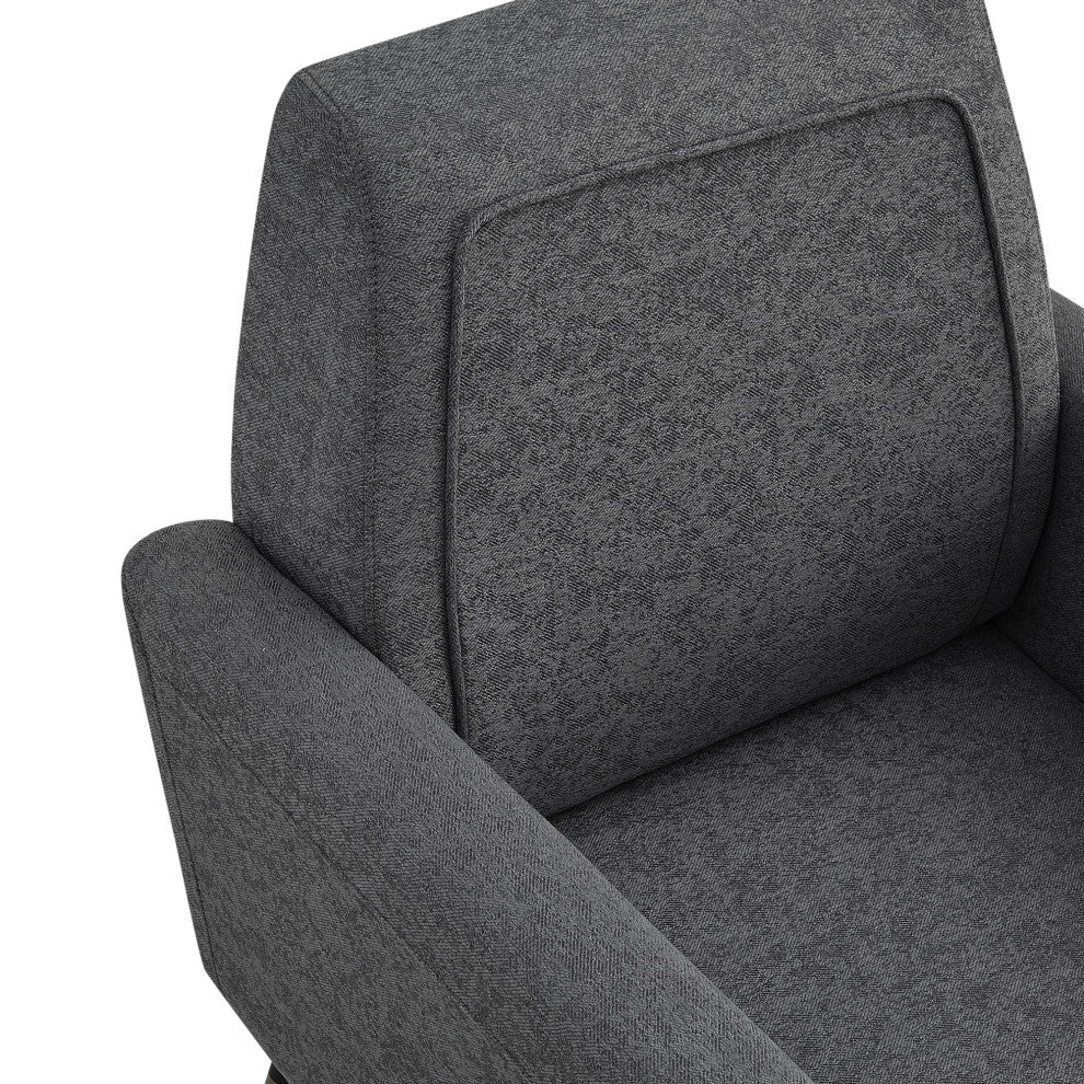 Inspired Home Holt Accent Chair Velvet/Linen 30Lx32Wx36H, Dark Gray