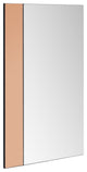 Eric Accent Rectangle Mirror, Rose Gold, 30"x20"