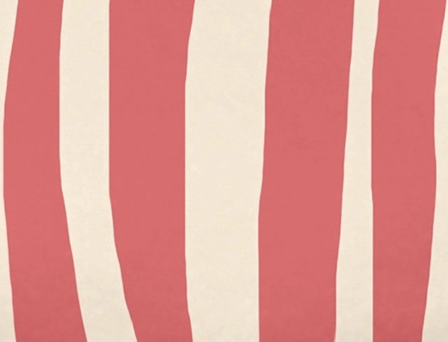 Wood Stripe Geometric Print Bath Towel, Coral