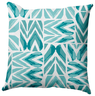 More Urban Graffiti Pillow, Teal, 18"x18"