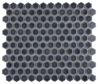 Hudson 1" Hex Storm Grey Porcelain Floor and Wall Tile