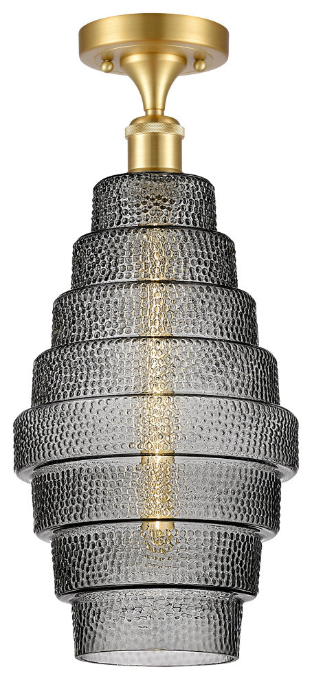 Innovations 516-1C-SG-G673-8 1-Light Semi-Flush Mount, Satin Gold
