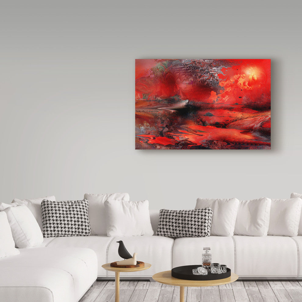 "Volcano Planet Red" by RUNA, Canvas Art, 22"x32"