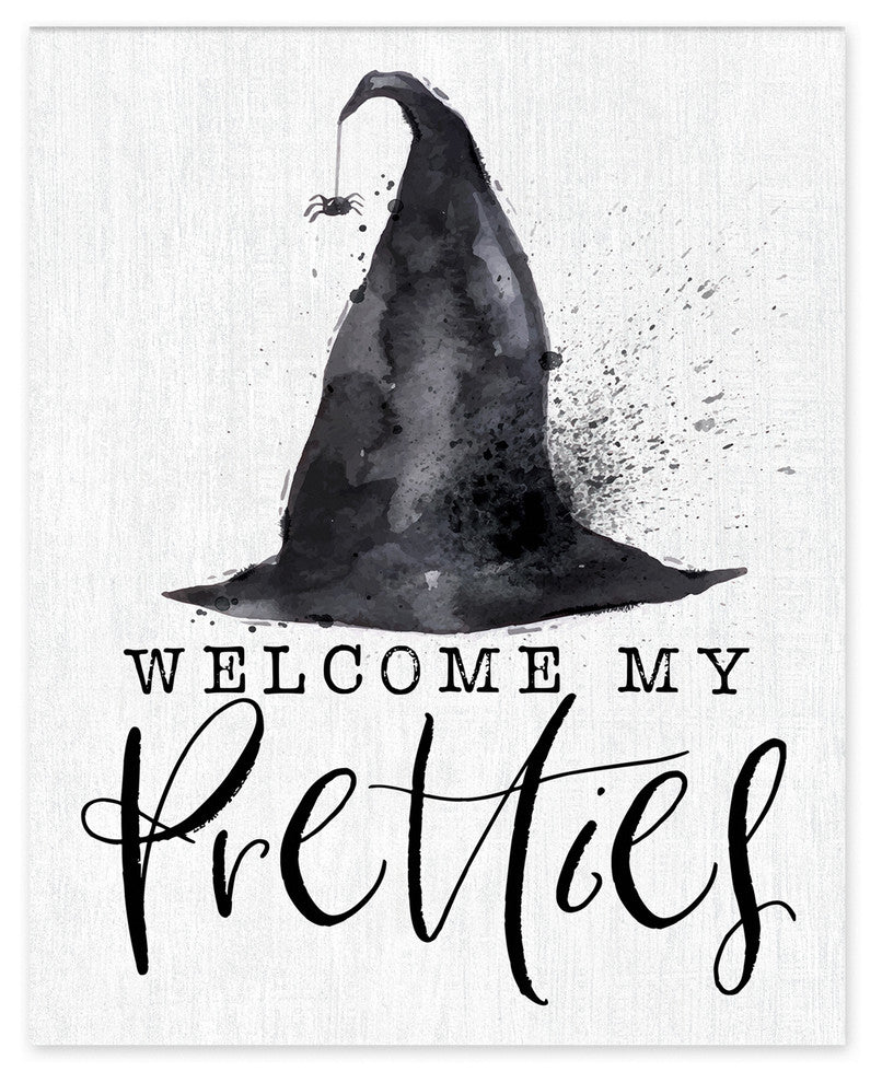 Welcome My Pretties 8"x10" Easelback Canvas