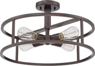 Quoizel NHR1718WT Four Light Semi-Flush Mount New Harbor Western Bronze