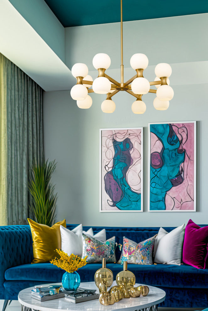 Z-LITE 16-Light Chandelier, Modern Gold