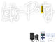 VEVOR Neon Sign Let''s Party Neon Lights Signs 23" x 10" for Celebration White