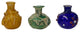 3 Piece Distressed Look Color Glass Small Bottle Vase Display Hws2469
