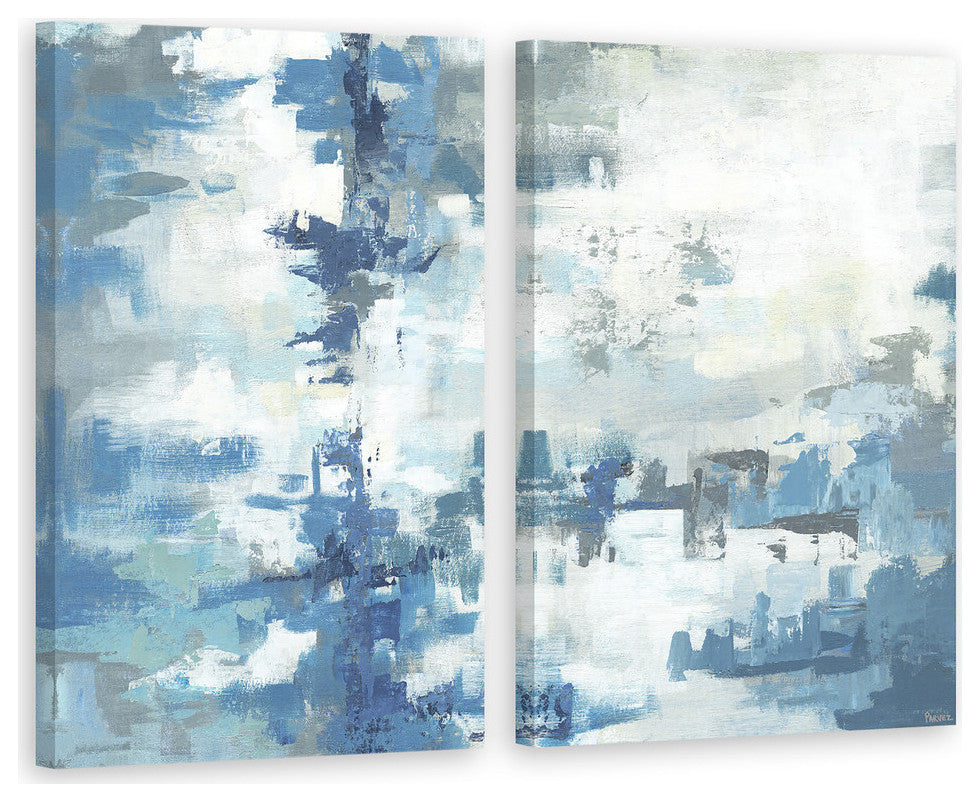 Matching Blue Hues Diptych, 60"x45"