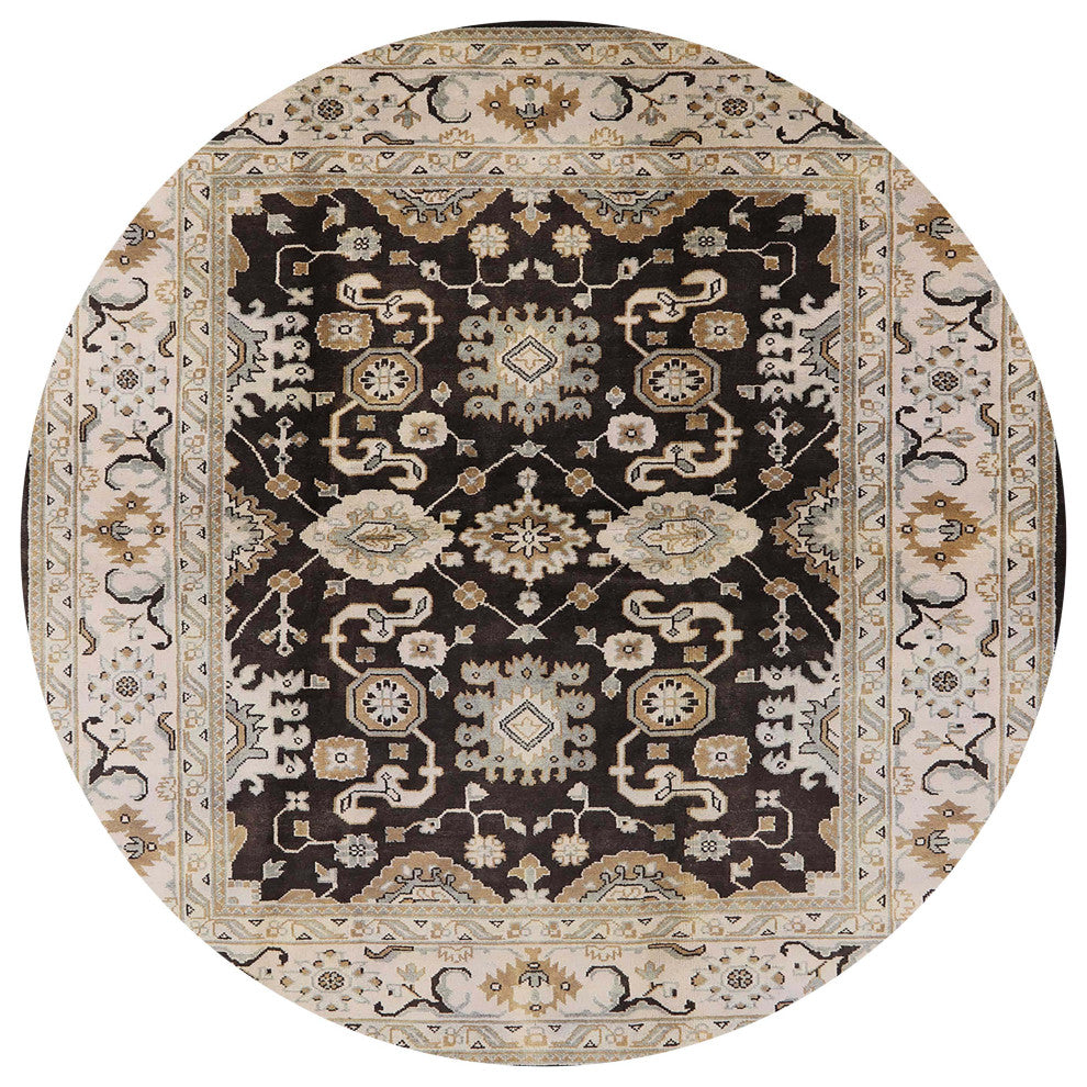 Ahgly Company Indoor Round Mid-Century Modern Area Rugs, 4' Round