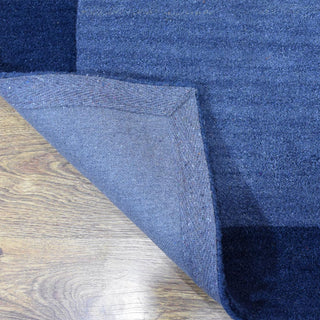 HAND TUFTED WOOL ECO-FRIENDLY AREA RUGS-Blue Color, Contemporary Design