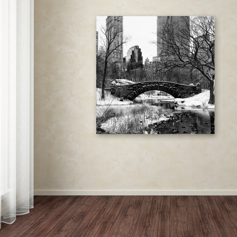 Philippe Hugonnard ''Gapstow Bridge Central Park'' Canvas Art, 14x14