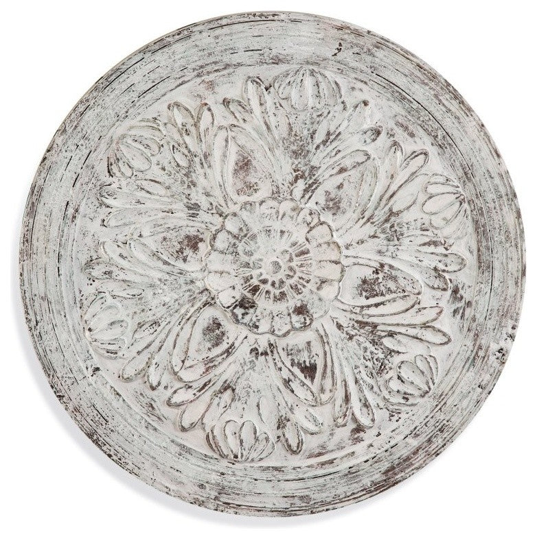 Medallion Wooden Wall Art - White