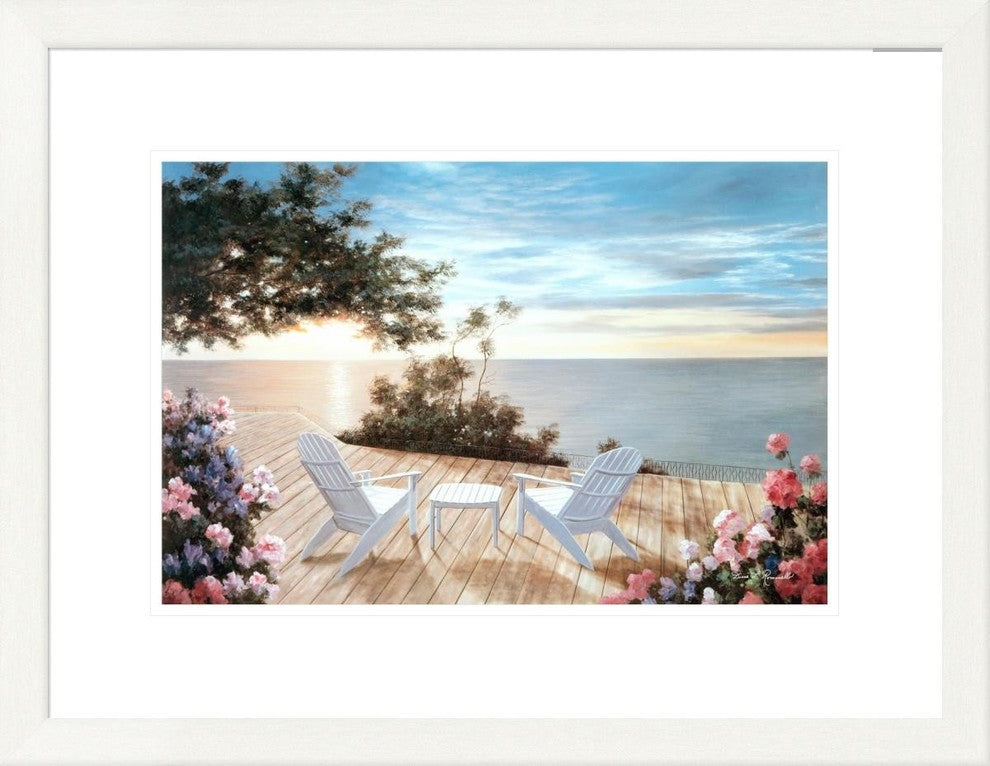 "Blue Serenade" Framed Digital Print by Diane Romanello, 27x21"