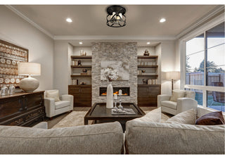 Zlite 481F16-MB-BN 4-Light Flush Mount, White