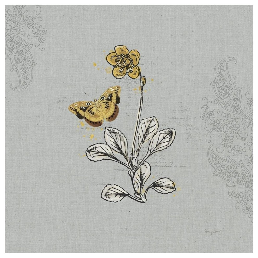 "Harvest Fields IV Gray" Digital Paper Print by Katie Pertiet, 32"x32"