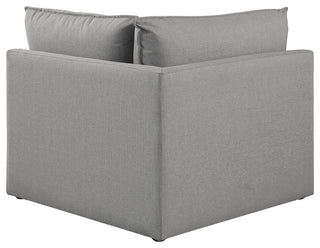 Mackenzie Linen Textured Fabric Upholstered Corner Chair, Grey