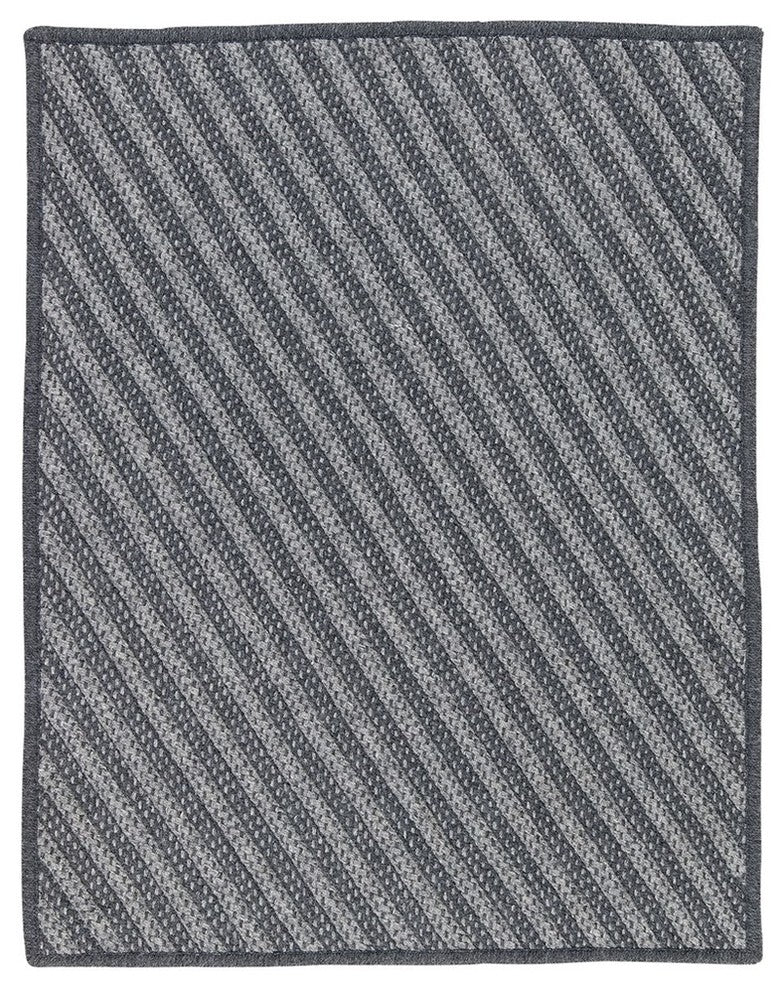 Colonial Mills Blue Hill BI41 Charcoal Contemporary Area Rug, Rectangular 9'x12'