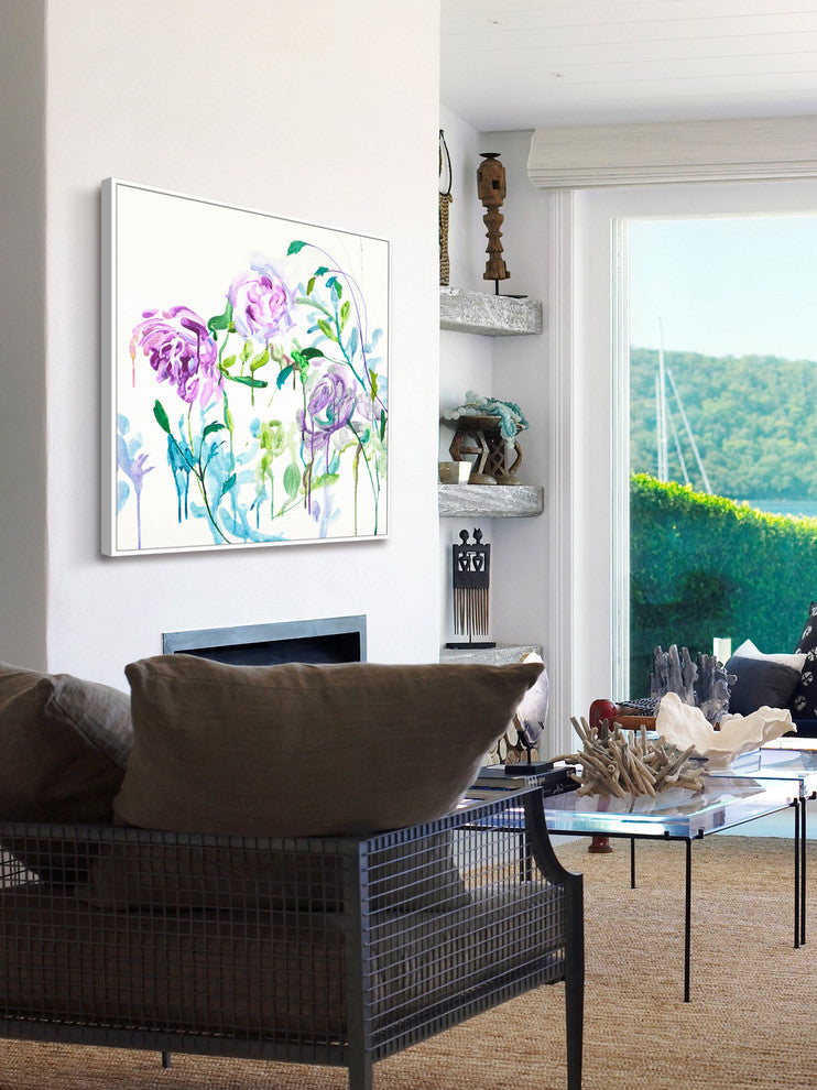 Marmont Hill, "Summer Breeze" by Julie Joy Floater Framed Print on Canvas, 18x18