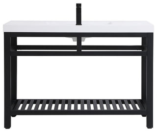 Home Living 22" Modern Black-Light Bathroom Vanity